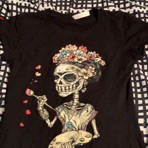 Frida khalo skeleton t shirt